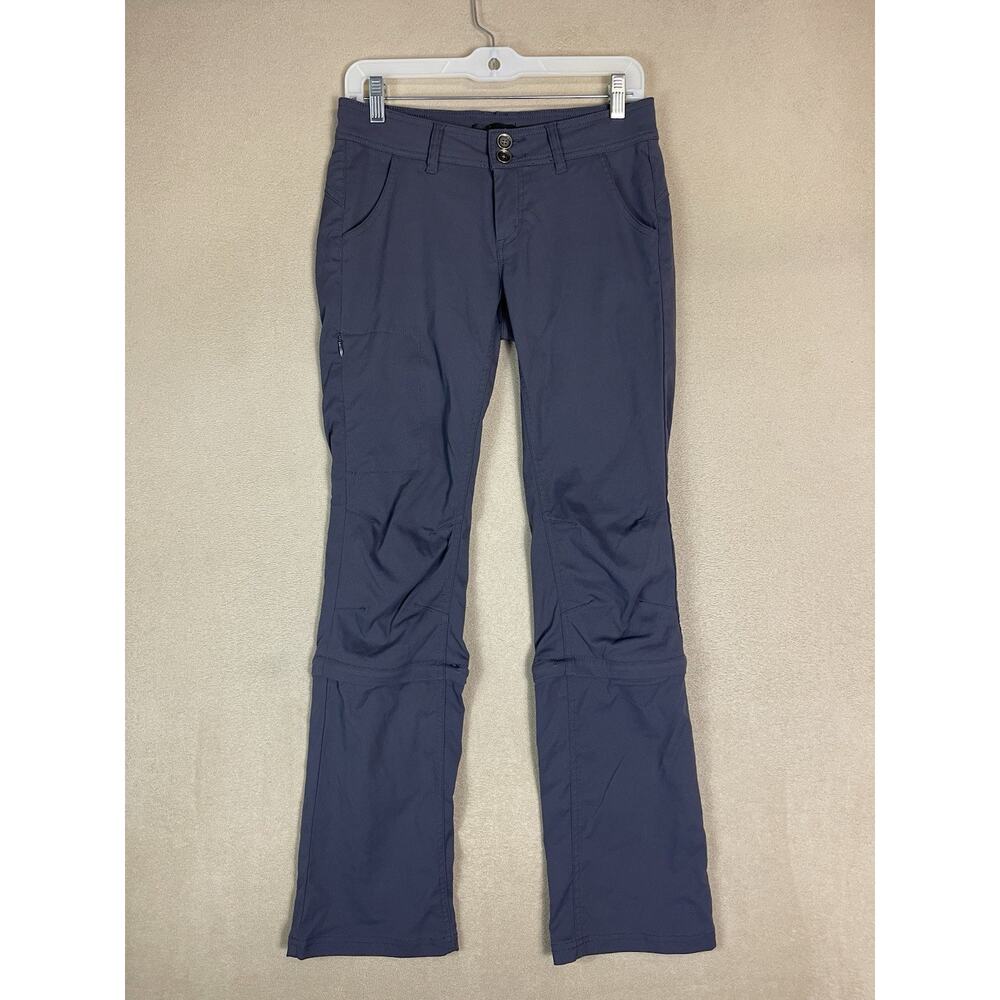 prAna Pants Womens 2 Gray Helle Convertible Low Rise Straight Leg UPF 50+